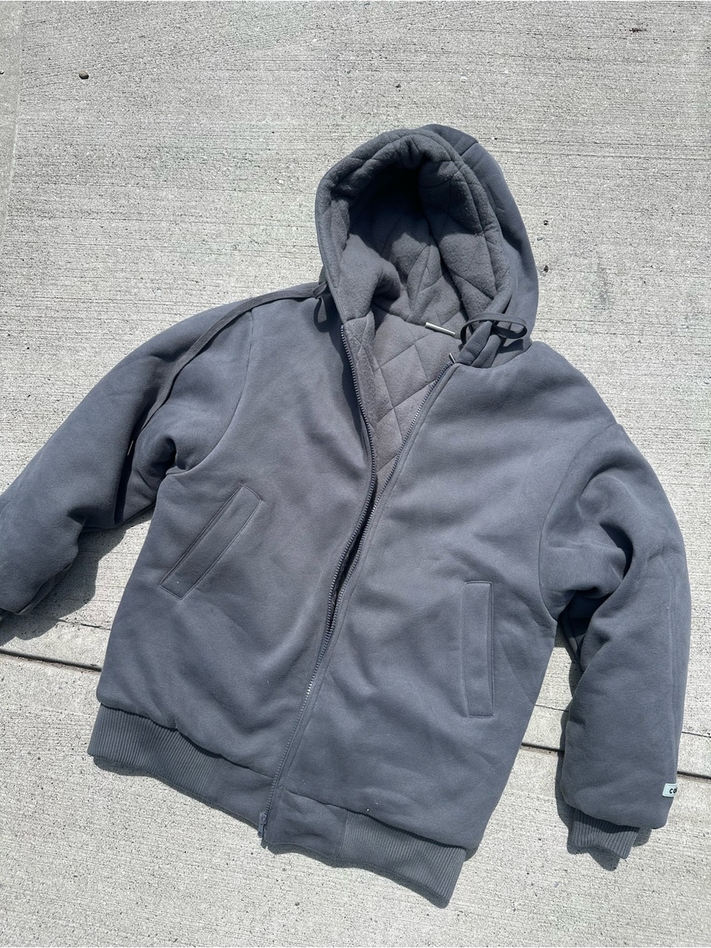 Unisex comfrt Quilted Lined Jacket - Gray